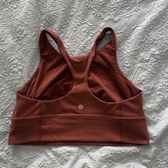 Lululemon Wunder Train Long Line Bra Medium Support C/D Cups Dark Terracotta 12 - Picture 5 of 8